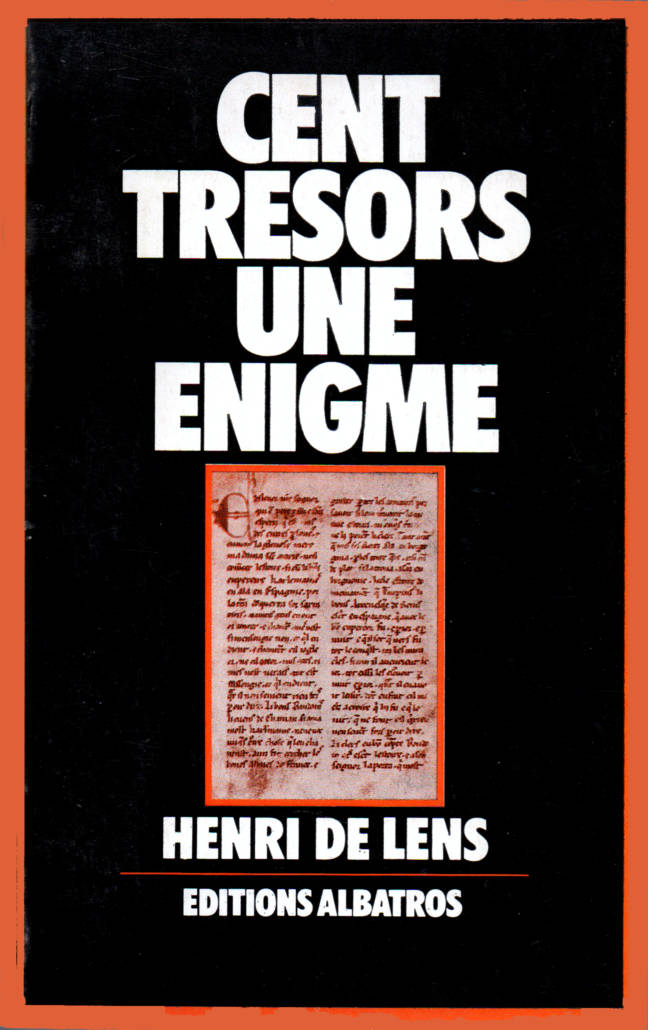 Cent trésors une énigme d'Henri de Lens éditions Albatros